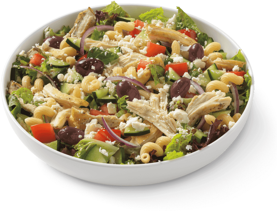 Med-salad - Buffalo Chicken Bowl Tropical Smoothie (1050x811), Png Download