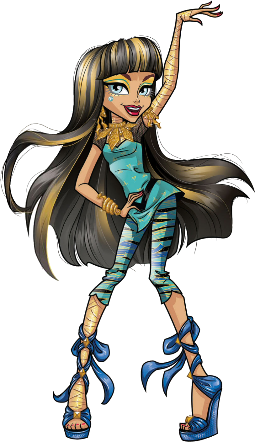 Clawdeen Wolf, Draculaura, Ari Hauntington, Cleo De - Cleo De Nile I Draculaura (869x1463), Png Download