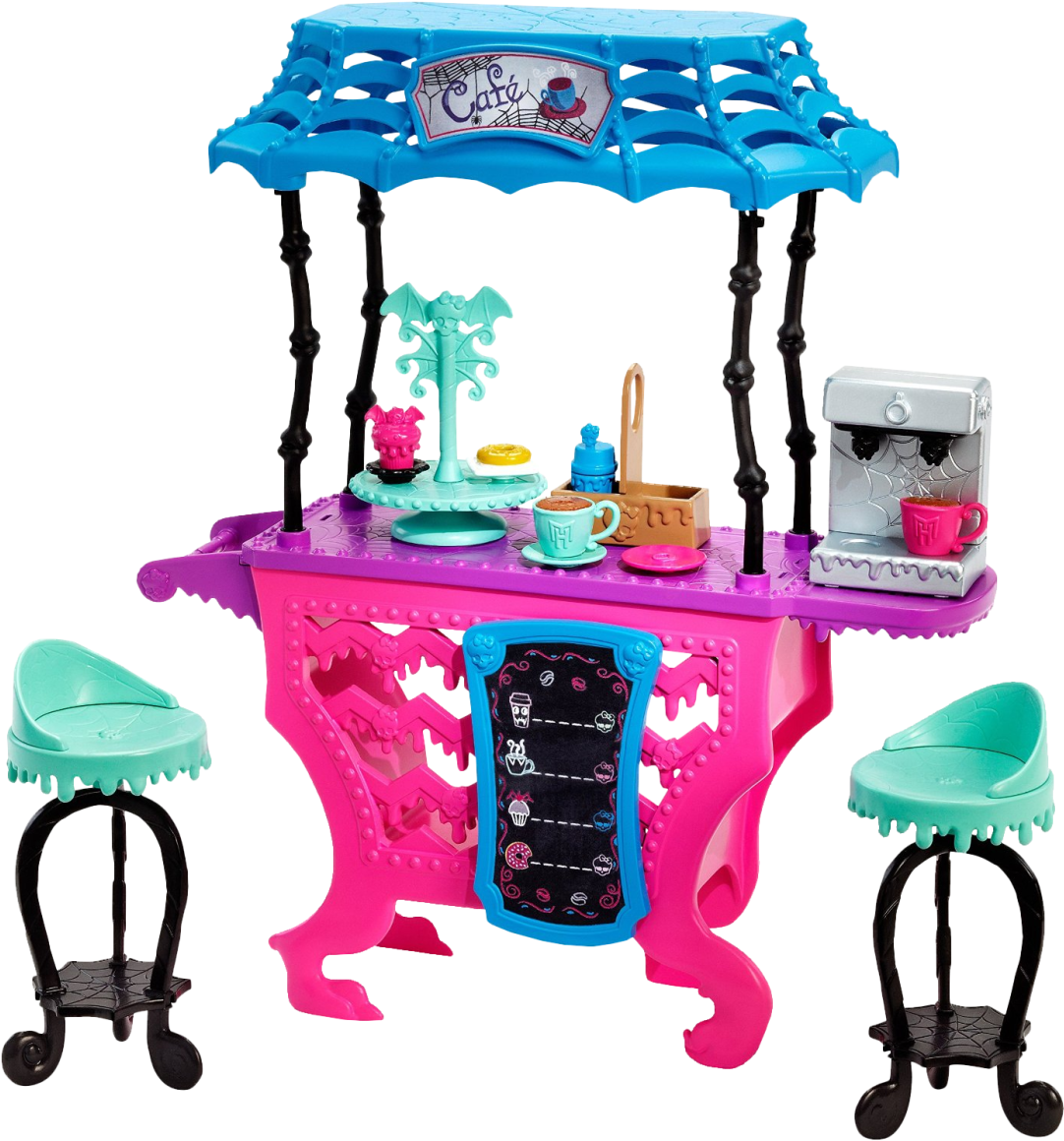 Fright Coast Coffee Playset - Monster High Playset Boneca (1280x1280), Png Download