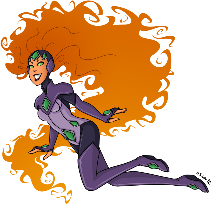 Female Stars Of Comics - Starfire Modest (1024x805), Png Download