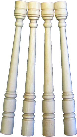 Fancy Turn Post 8 1/2 Inches Tall - 1 6 Scale Balusters (600x600), Png Download
