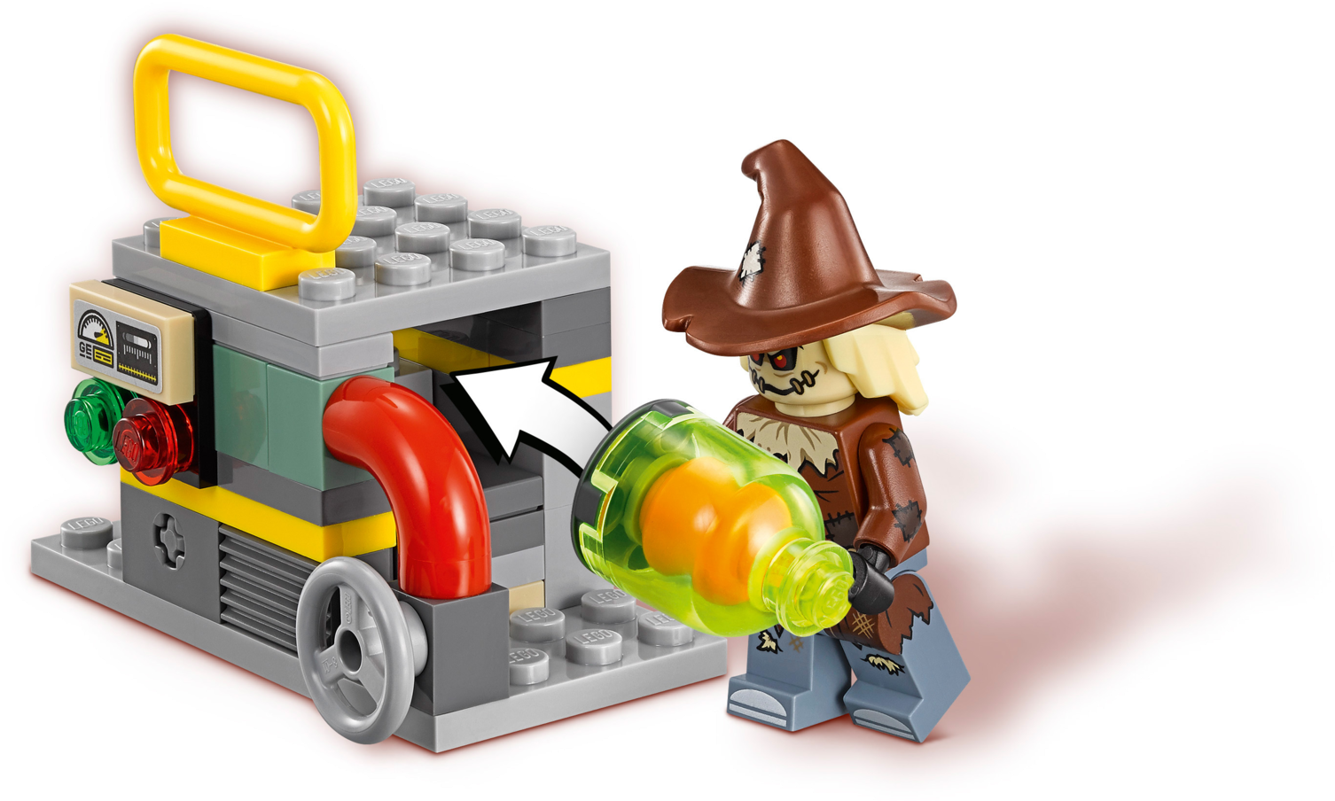 Lego The Batman Movie 70913 Scarecrows Fryktgassangrep, - Lego 70913 The Batman Movie Scarecrow Fearful Face-off (2000x1125), Png Download