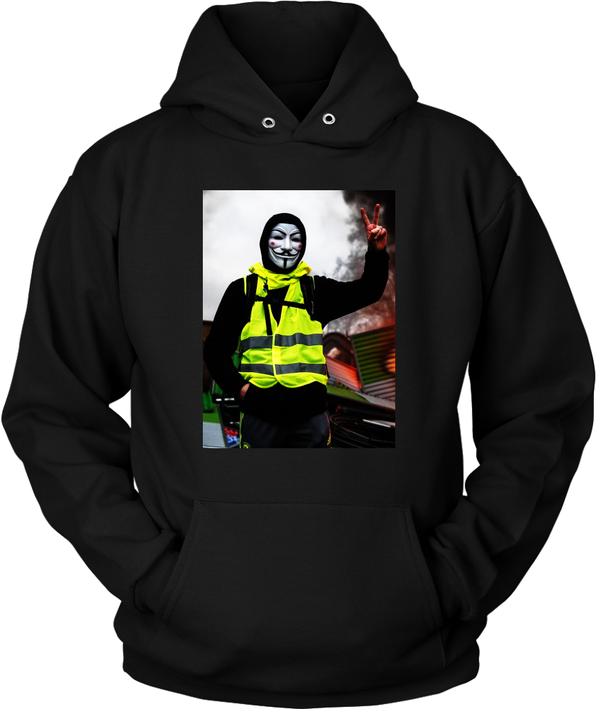 V For Vendetta Yellow Vest - Pit Bull Hoodie. Perfect Gift For Your Dad, Mom, Boyfriend, (1024x1024), Png Download