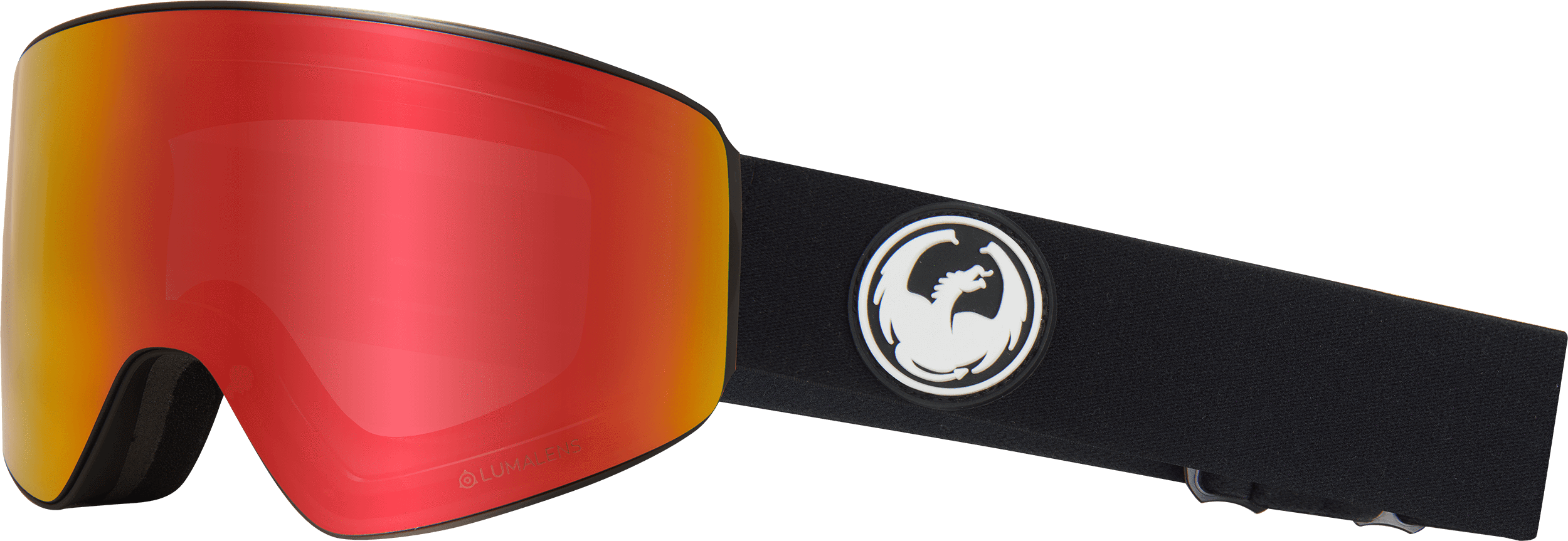 Black With Lumalens Red Ionized Lumalens Rose Lens (2500x863), Png Download