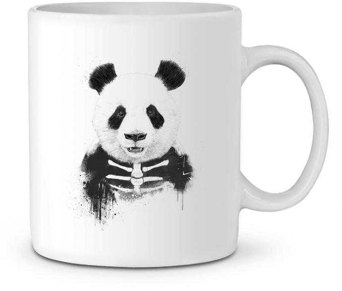 Ceramic Mug Zombie Panda By Balàzs Solti - Society6 Zombie Panda Rug - 2' X 3' (690x850), Png Download