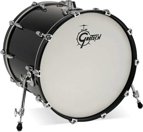 18x22” Bass Drum Piano Black - Gretsch Renown Silver Oyster Pearl 24 Kit (768x580), Png Download