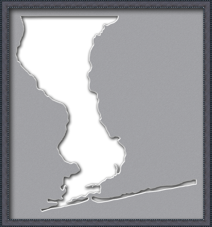 A Map Of Escambia With A Museum Style Picture Frame (716x768), Png Download