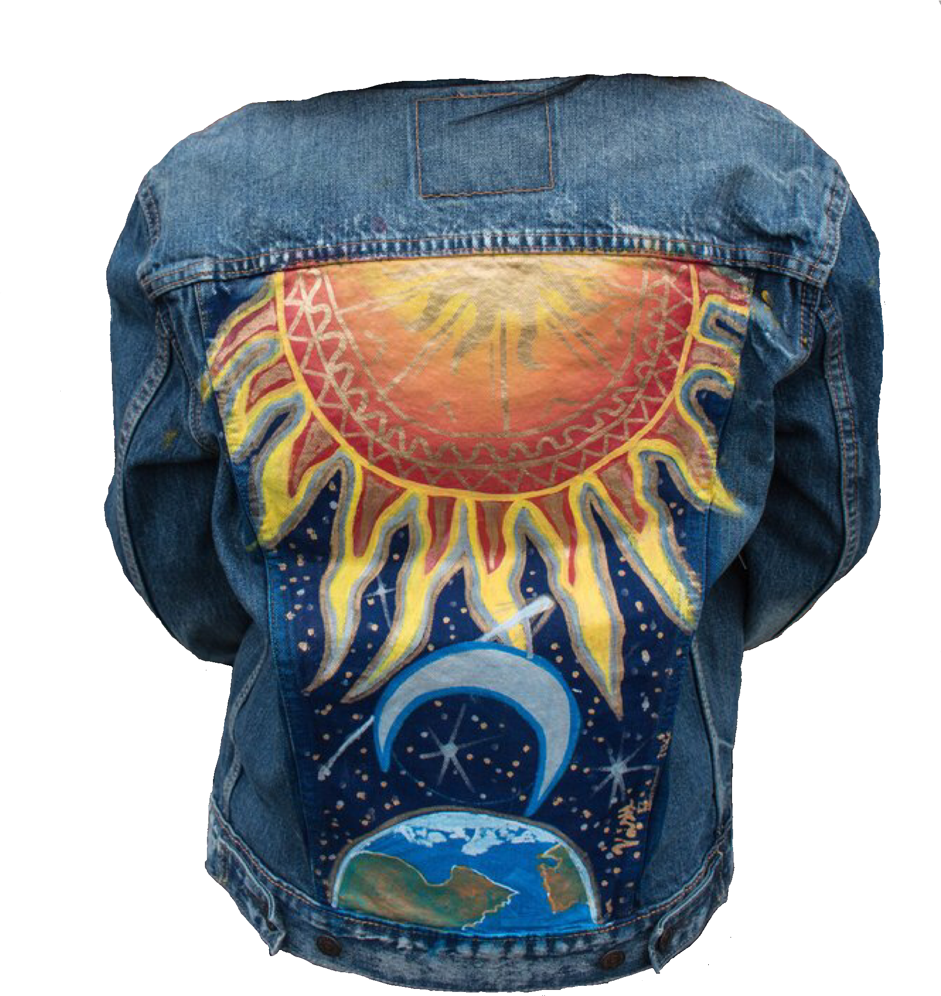 Denim Jacket Blue Sun Polyvore Moodboard Filler - Jean Jacket (1911x2048), Png Download