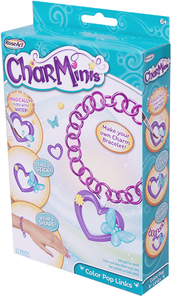 Charminis™ Color Pop Bracelet Pack - Roseart Charminis? Bracelet Pack - Metallic (600x600), Png Download