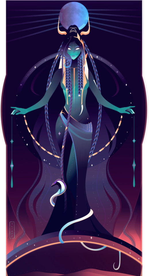 Art By Yliade - Bastet Illustrations (541x960), Png Download