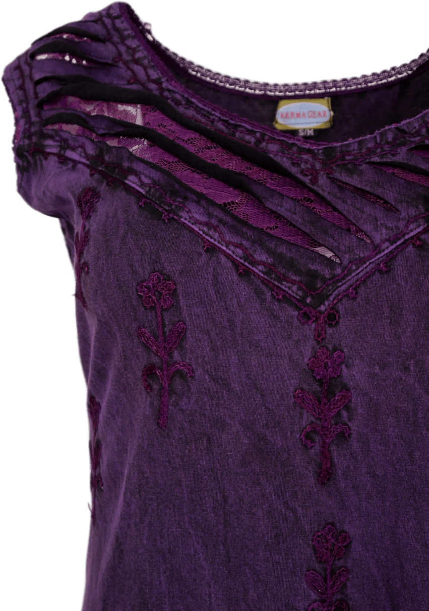 Lace Insert Dress Purple Detail - Dress (1000x1250), Png Download