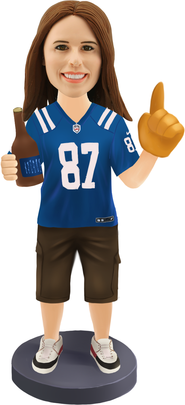 Customized Bobblehead Dallas Cowboys Fan - Sports Bobble Head Png (1200x1500), Png Download