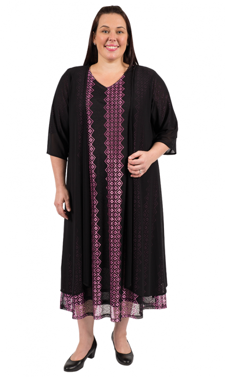 Purple Ivy Lace Dress - Product (550x733), Png Download