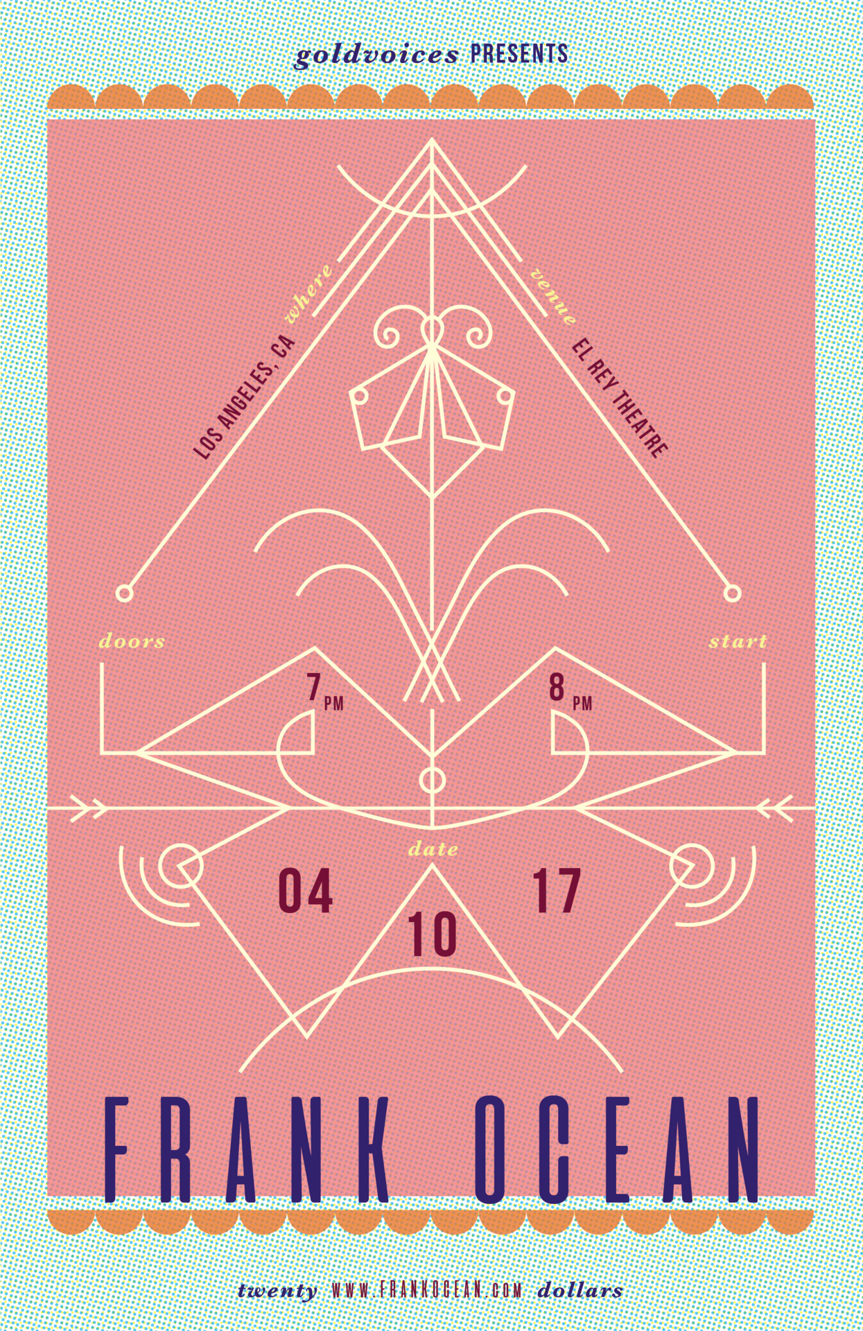 Frank Ocean Gig Poster - Frank Ocean (1245x1920), Png Download
