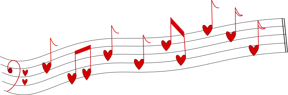 Music Notes Heart Png - Music (968x319), Png Download