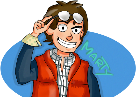 Back To The Future Marty Mcfly By Shimyrk - Marty Mcfly (900x506), Png Download
