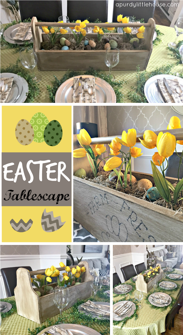 Easter Tablescape / How To Set A Perfect Table For - Rope Chain Wrap Necklace Gold Tone Extra Long Vintage (795x1433), Png Download