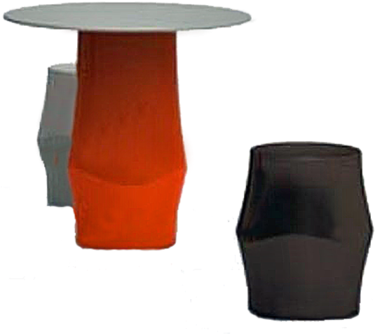 Chuckel Stool & Table - Metal Art Limited (550x580), Png Download