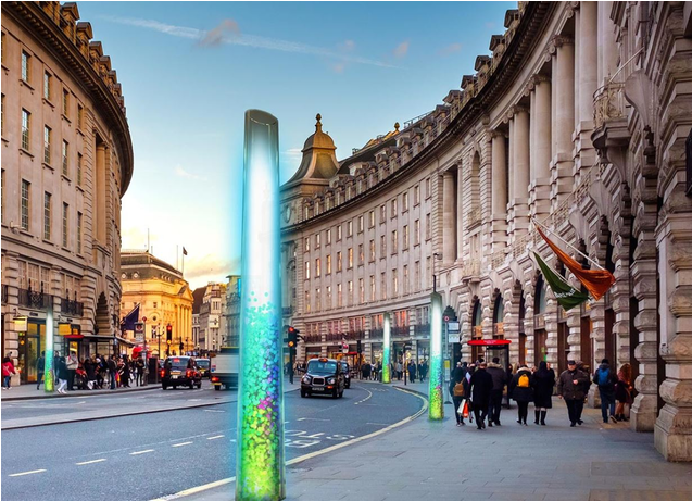 Meet Pluvo The Futuristic Chimney That Soaks Up Street - London Street Images Hd (809x460), Png Download