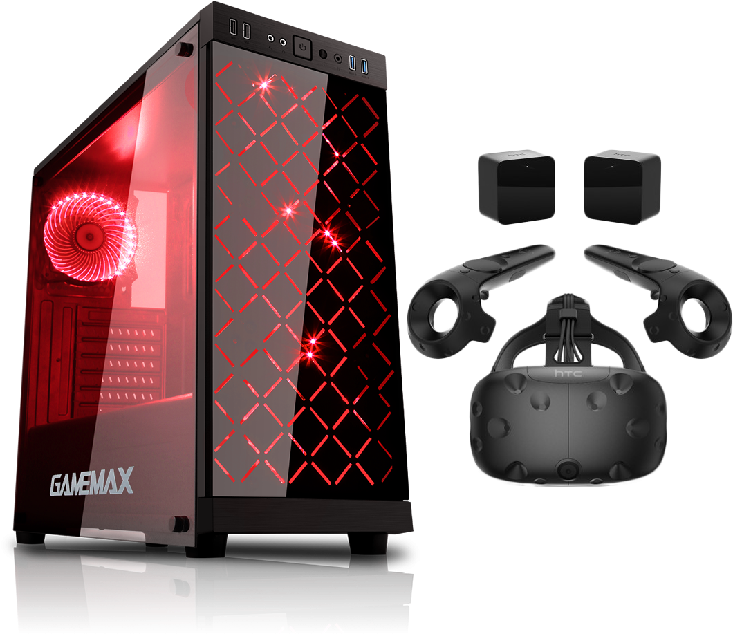 Hst Polaris I5 7500 1060 6gb Htc Vive Pc - Rgb Gaming Pc Case (1114x1114), Png Download