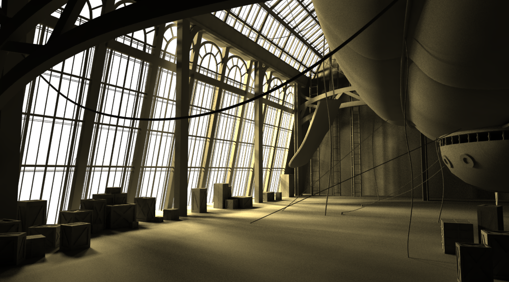 Tmpwarehouse V07 - Futuristic Warehouse (1000x554), Png Download