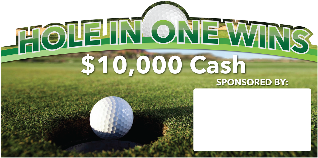 Signs Can Be Customized With Text - Hole In One $10000 (1280x640), Png Download