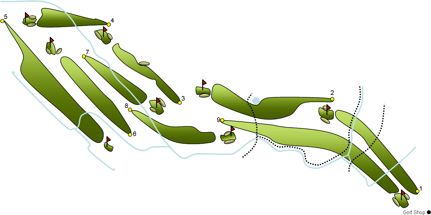 The 9-hole Course Is A Fairly Level Parkland Course, - Pennington Flash Golf Course (1450x725), Png Download