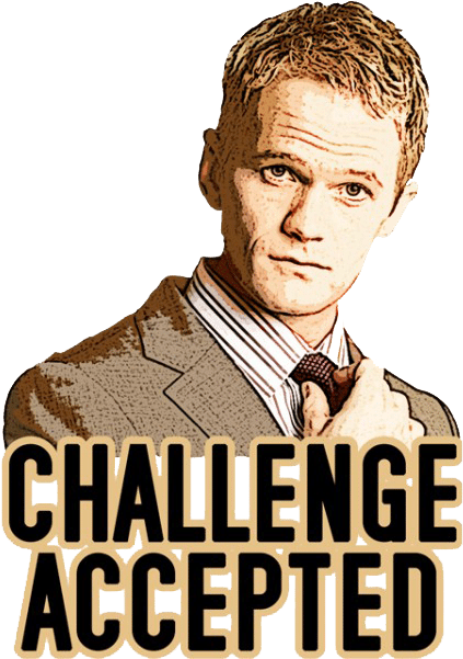 Challenge Accepted Barney Stinson - Met Your Mother Barney Png (600x600), Png Download
