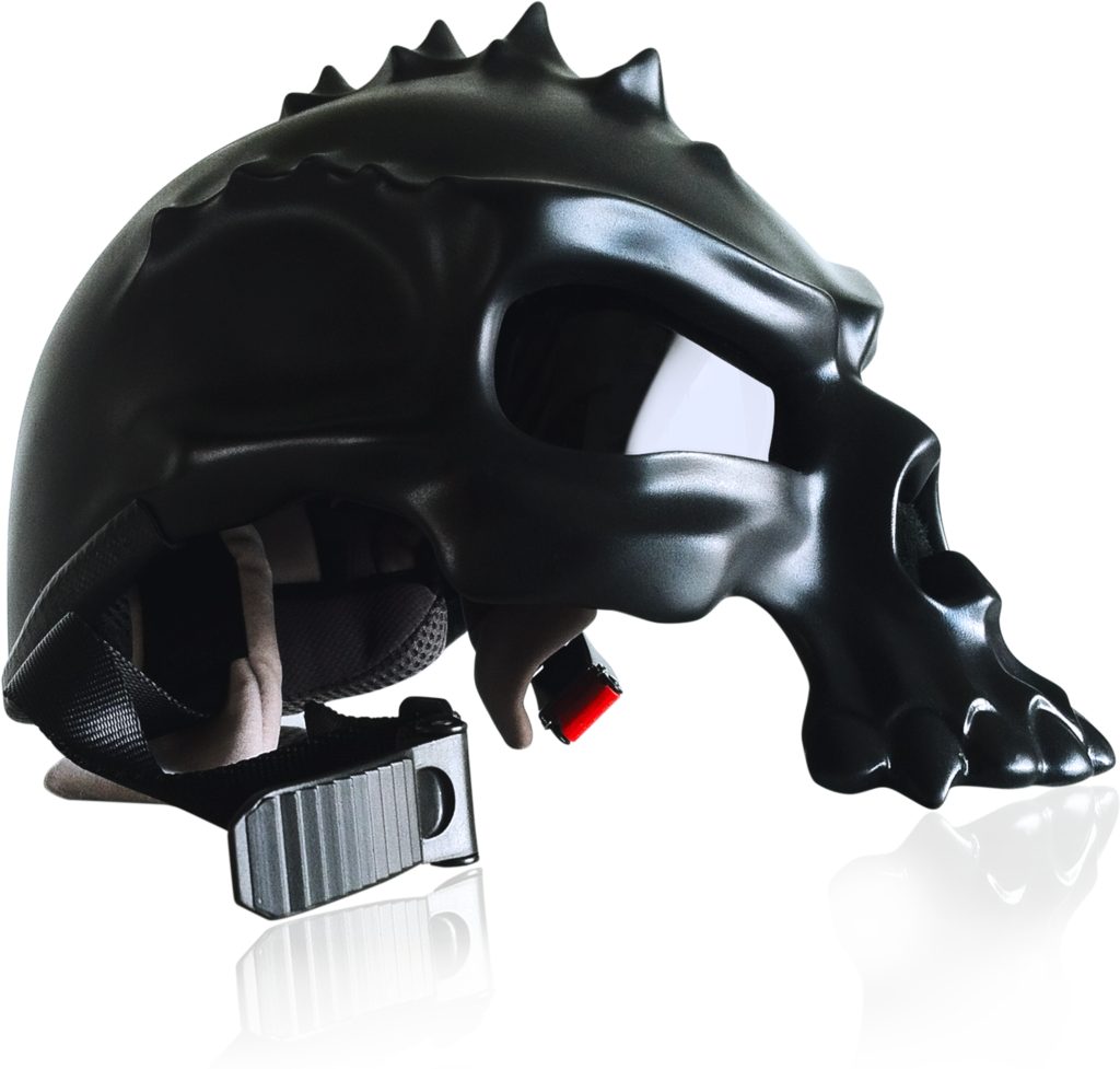 Skull Crazy Helmets - Motorcycle (1024x977), Png Download