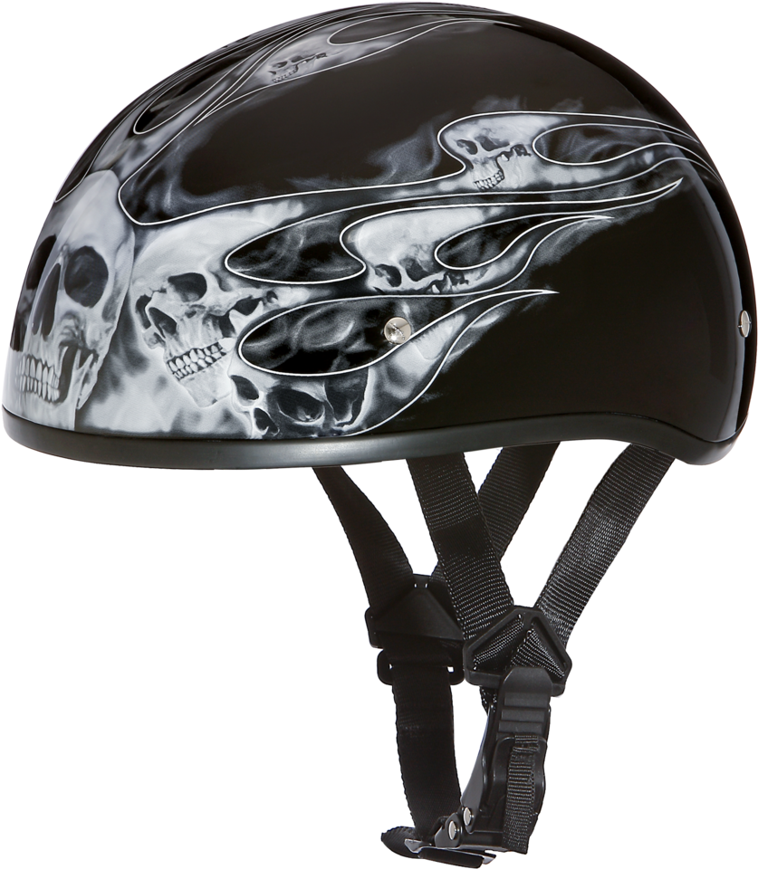Graphic Helmets Flames Silver D O T (1000x1000), Png Download