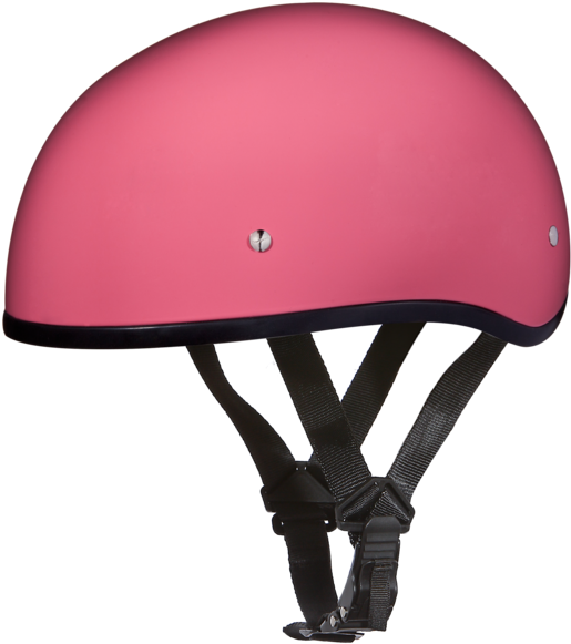 Hi Gloss Pink Motorcycle Helmets - Daytona Helmets Slim Line Skull Cap D.o.t. Approved (600x600), Png Download