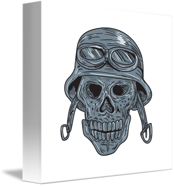 Jpg Stock Biker Drawing Skull - Drawing (606x650), Png Download