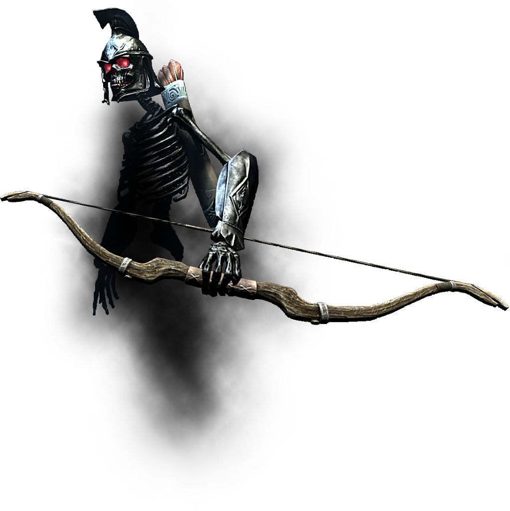 Skyrim Shadow Skeleton Magic Summon Black Enemy Glow - 2014 (1024x1025), Png Download