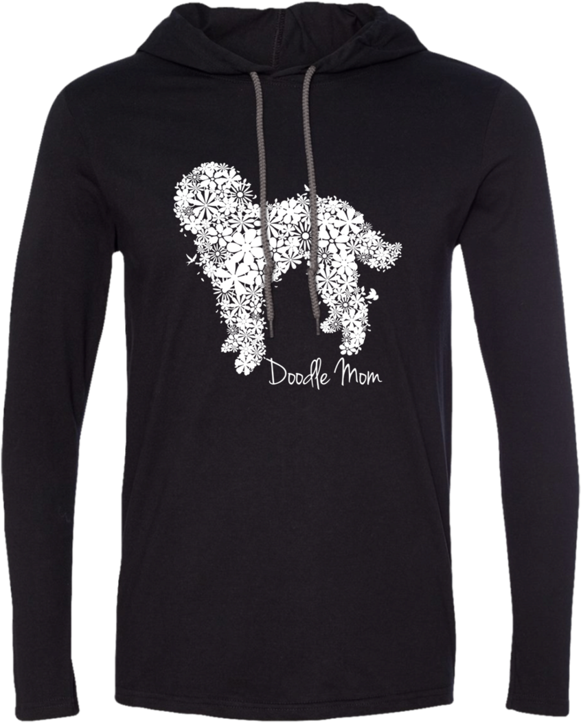 Doodle Flower Ls T-shirt Hoodie Goldendoodle Or Labradoodle - Ski T Shirt (1060x1060), Png Download