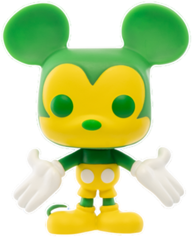 Funko Pop Disney Mickey Mouse Green Yellow - Green And Blue Mickey Funko (547x573), Png Download