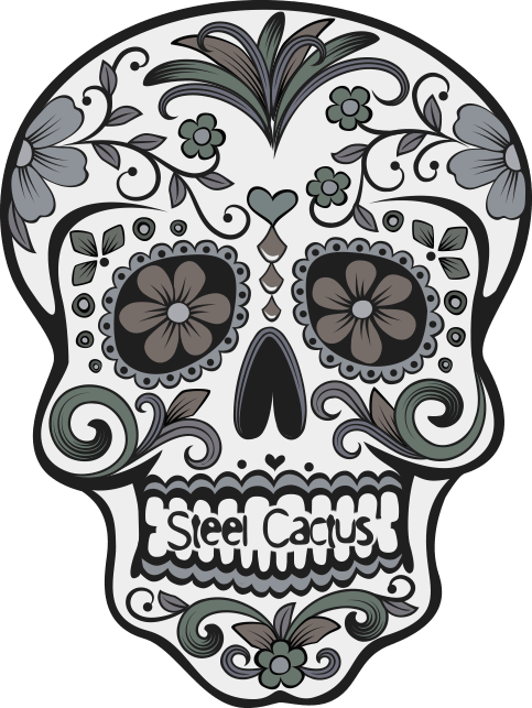 Steel Cactus- Part Of Our Walnut Perks Program Sugar - Day Of The Dead Mexico Skulls (483x643), Png Download