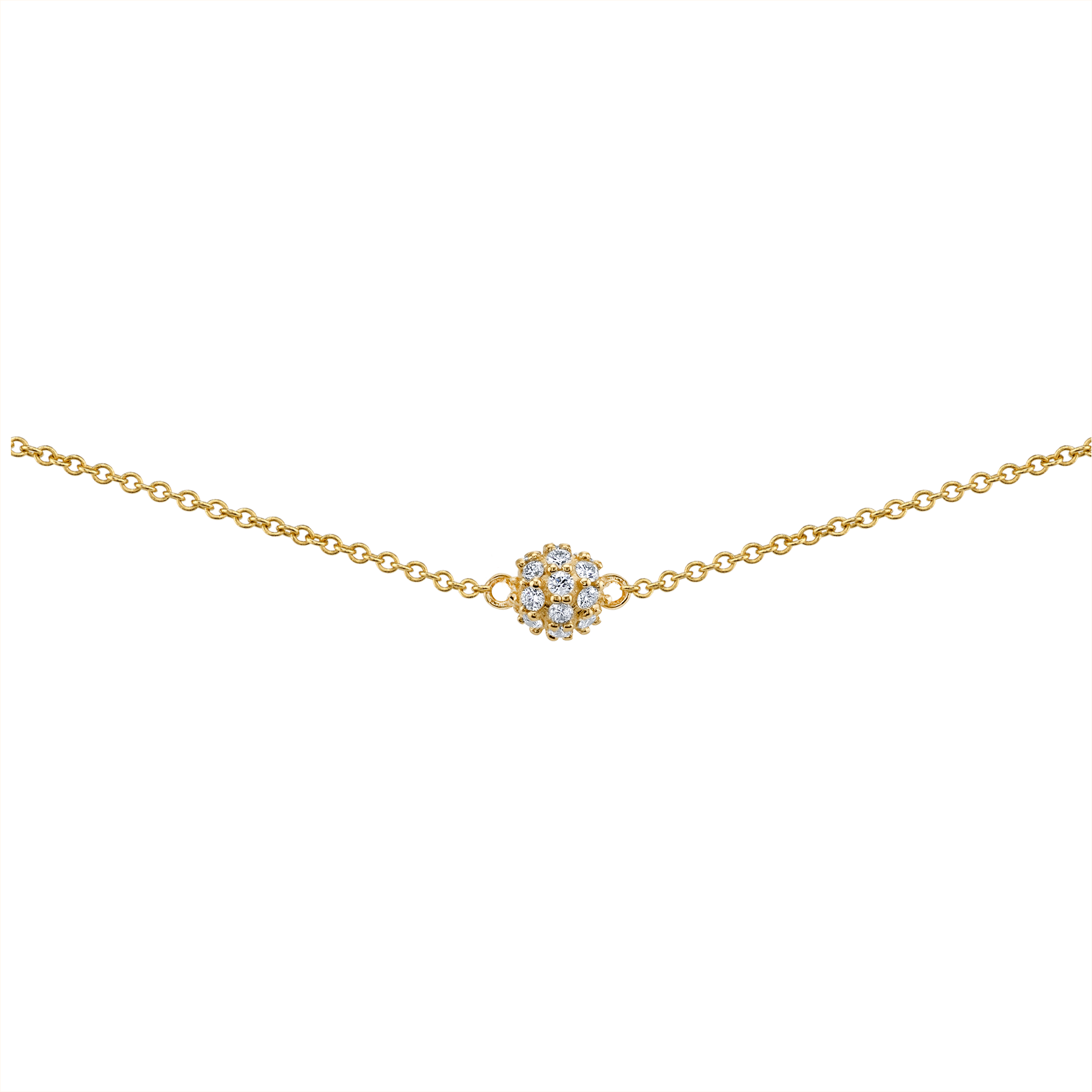 Diamond Pave Sphere Collar Necklace (1800x1800), Png Download