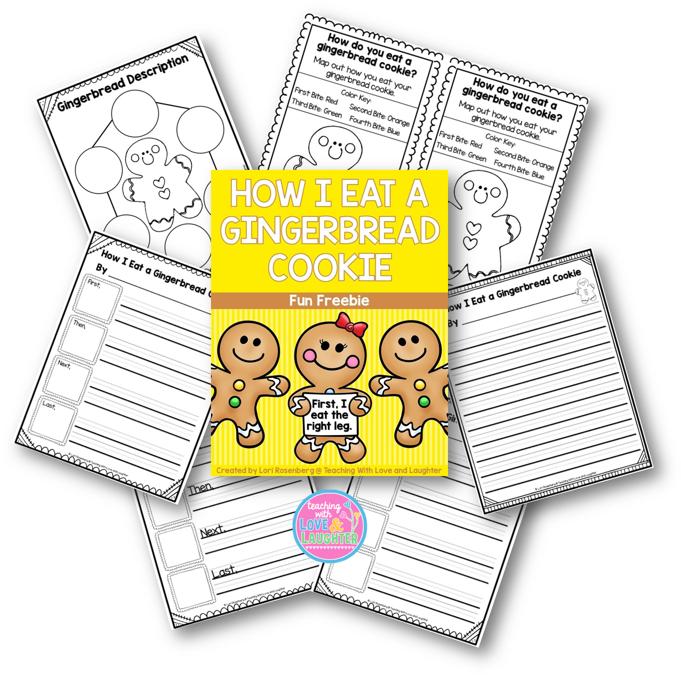 How I Eat A Gingerbread Cookie Freebie - Illustration (1355x1344), Png Download