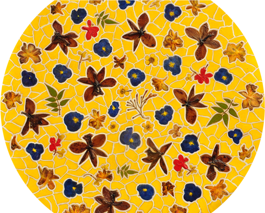 Giraffes Pansies - Circle (1170x700), Png Download