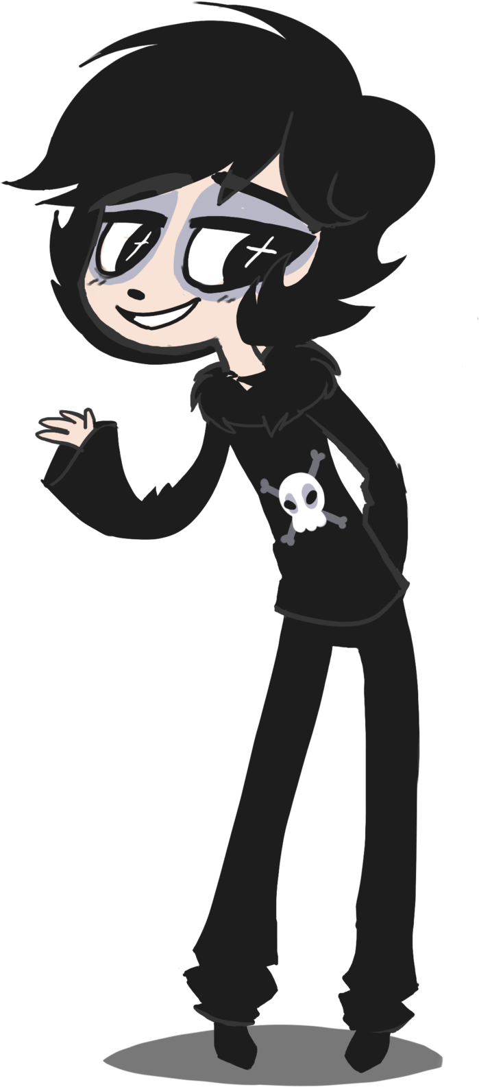 Emo Cartoon - Cartoon (1024x1789), Png Download