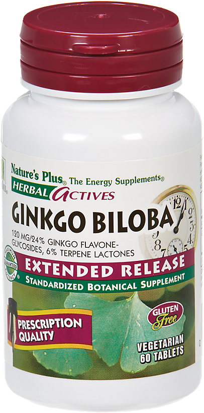 Nature's Plus Ginkgo Biloba - Nature's Plus Ginkgo Biloba - Extended Release - 120 (406x820), Png Download
