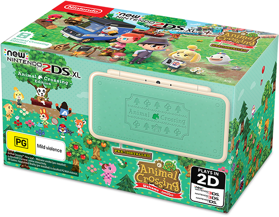 New Nintendo 2ds Xl Animal Crossing (1000x450), Png Download