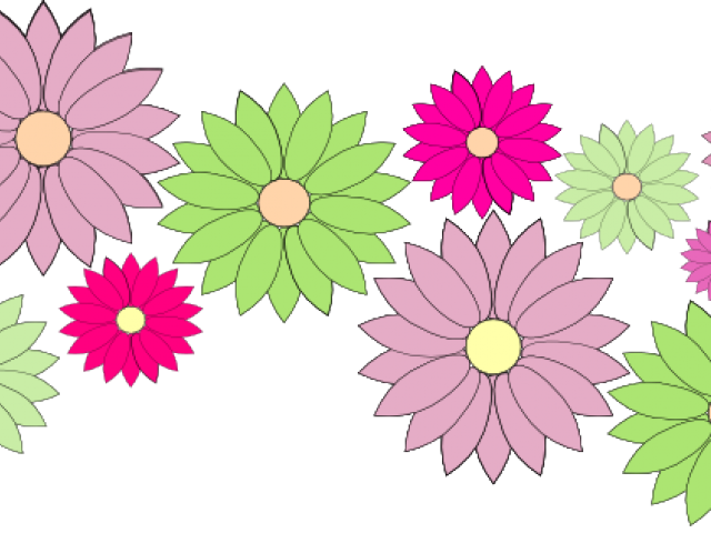 Clipart Pink White Flower (640x480), Png Download