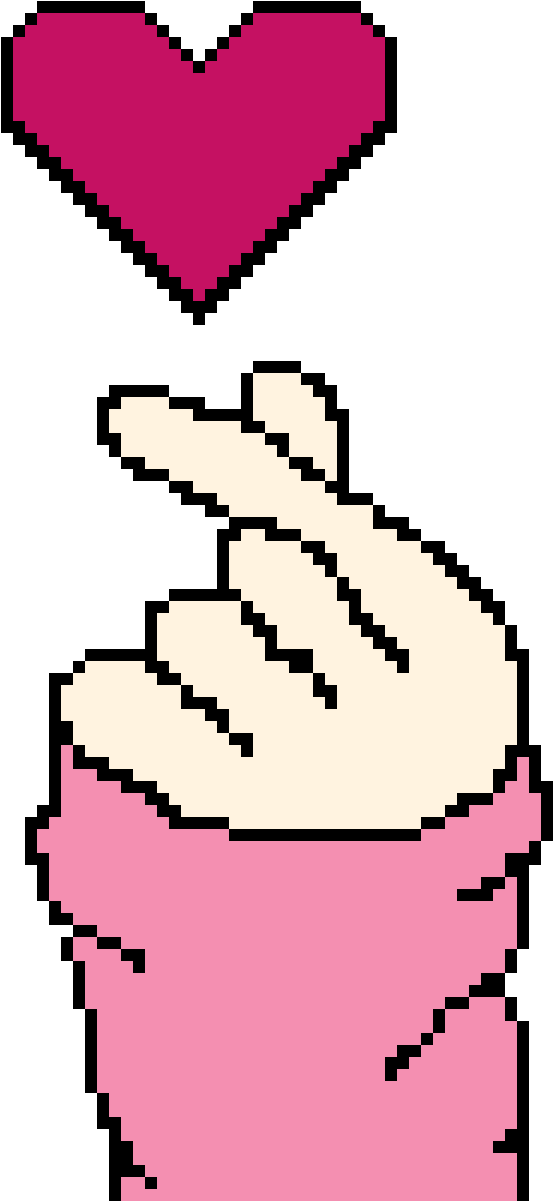 Finger Heart By Puchata (1200x1200), Png Download