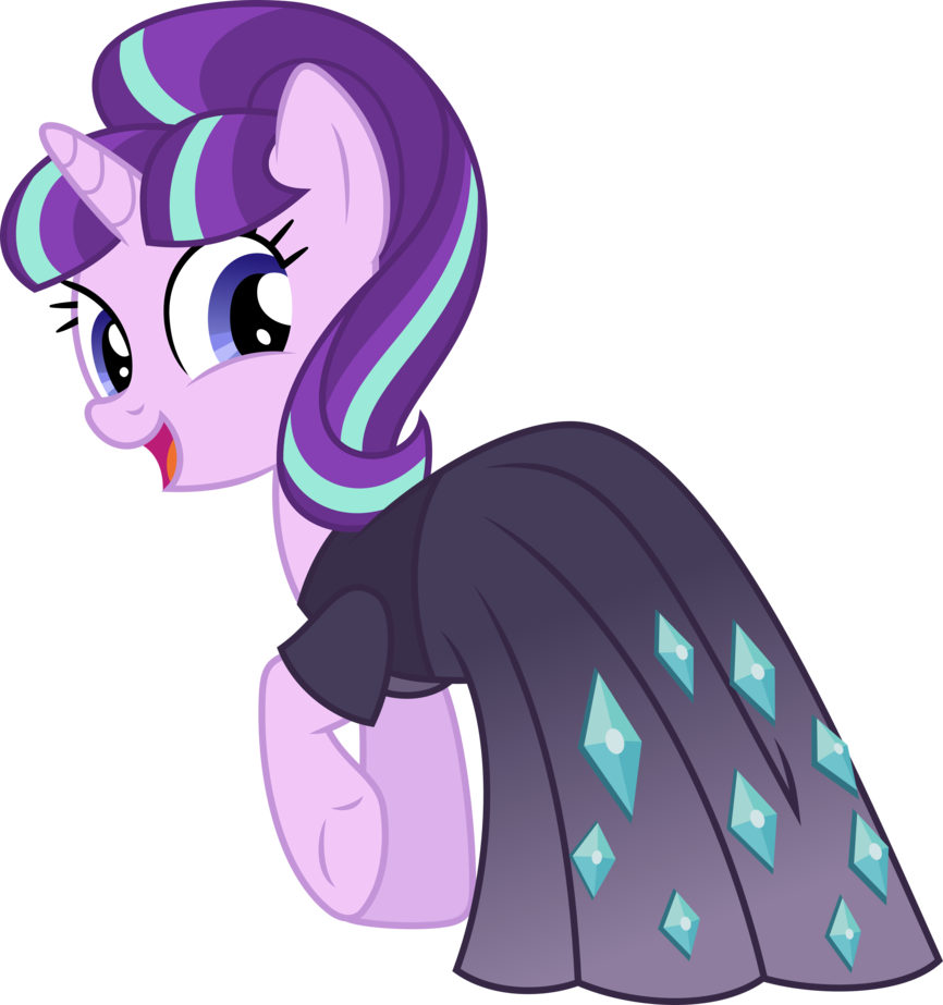 Starlight Glimmer In A Dress Vector By Chrzanek97-da78b8e - My Little Pony Starlight Glimmer Dress (866x923), Png Download