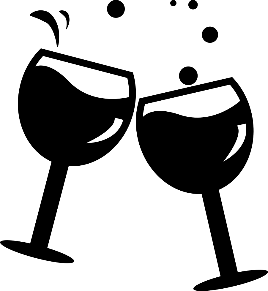 Png File Svg - Wine Glass Cheers Vector (902x980), Png Download