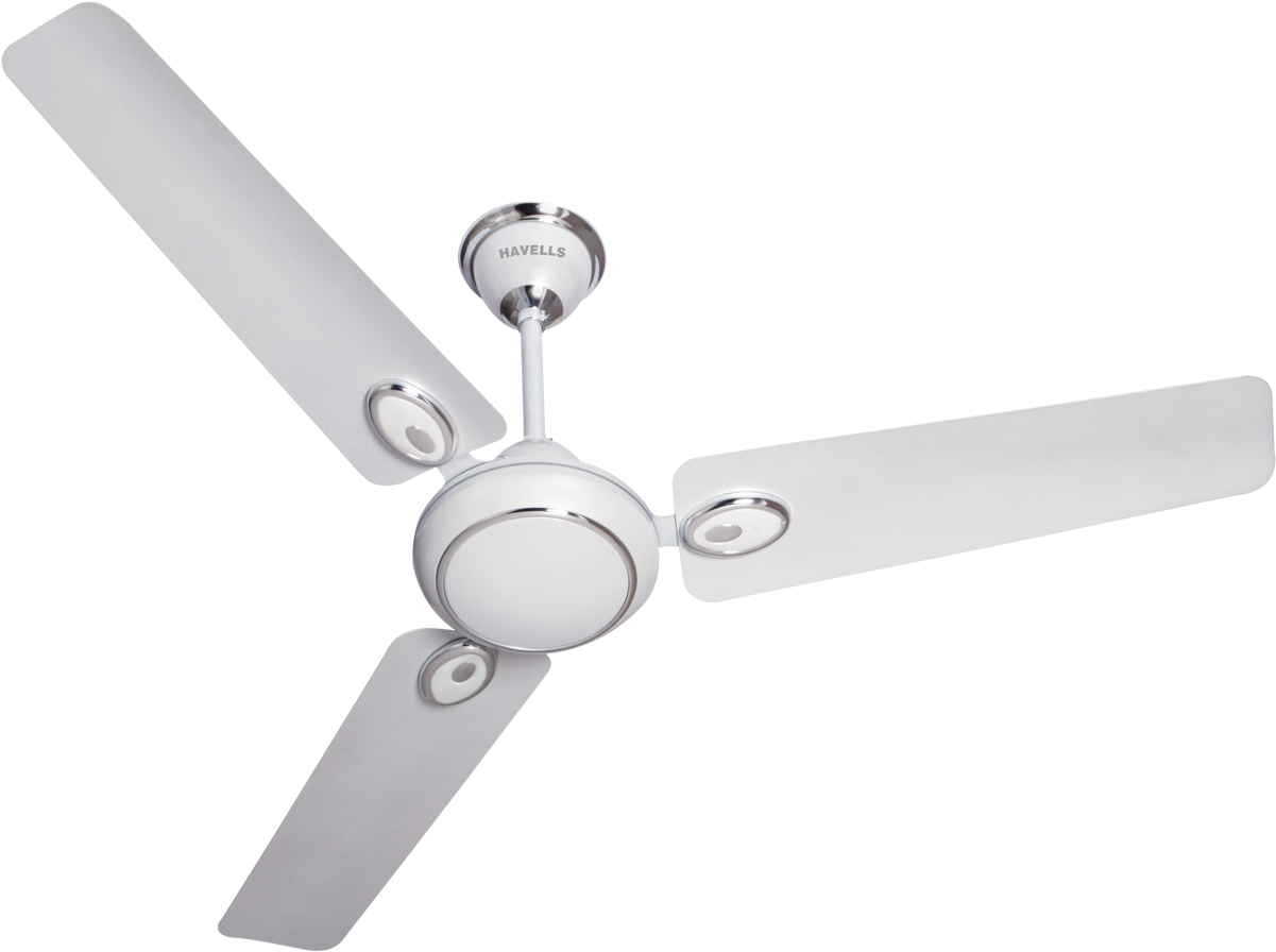Havells Fusion 1200mm Pearl White Silver Ceiling Fan - Havells Fusion Ceiling Fan (1200x1140), Png Download