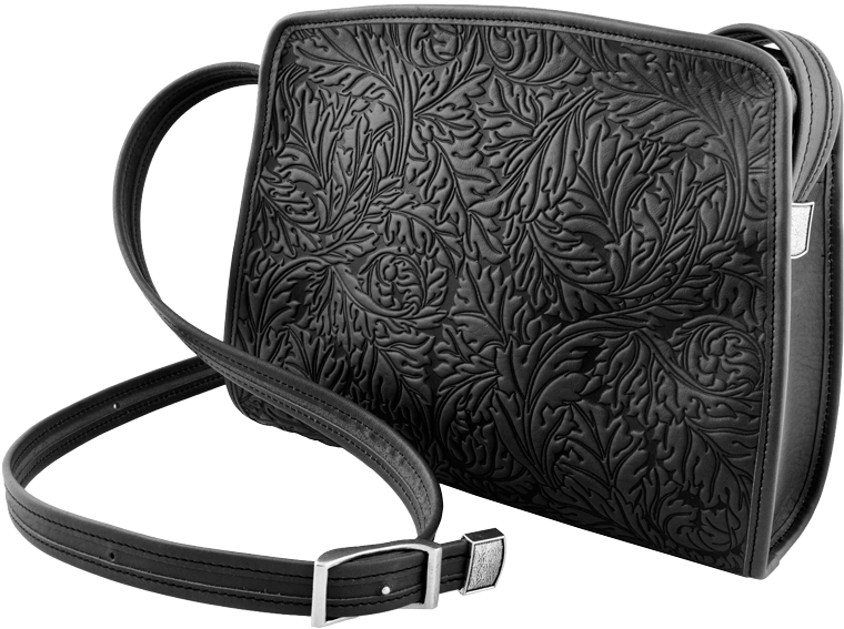 Leather Handbag - Leather Handbag Acanthus Leaf Retro Cross Body (800x640), Png Download