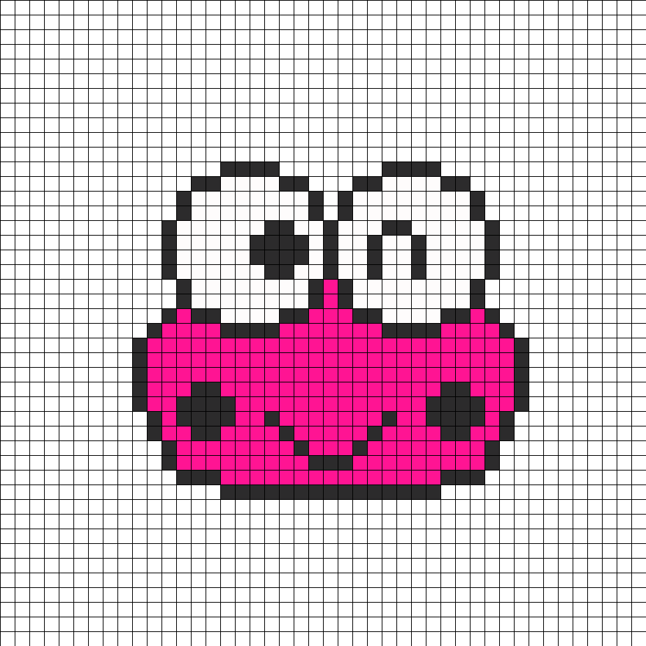 Pink Keroppi Perler Bead Pattern / Bead Sprite - Pixel Art Keropi (924x924), Png Download
