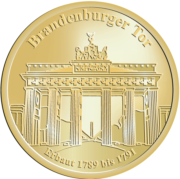 The Brandenburg Gate Is A Triumphal Arch, The Symbol - National Tokens Cyprus (640x587), Png Download